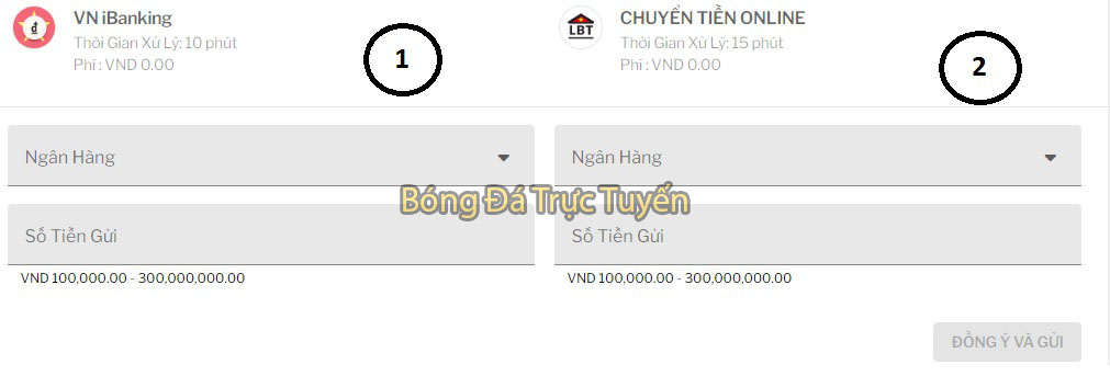 Hướng dẫn cách gửi tiền trang cá cược uy tín chi tiết nhất 4 gửi tiền 3